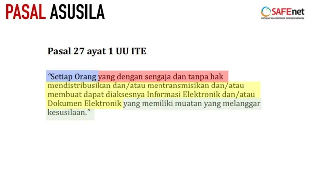 Pasal 27 ayat 1 UU ITE