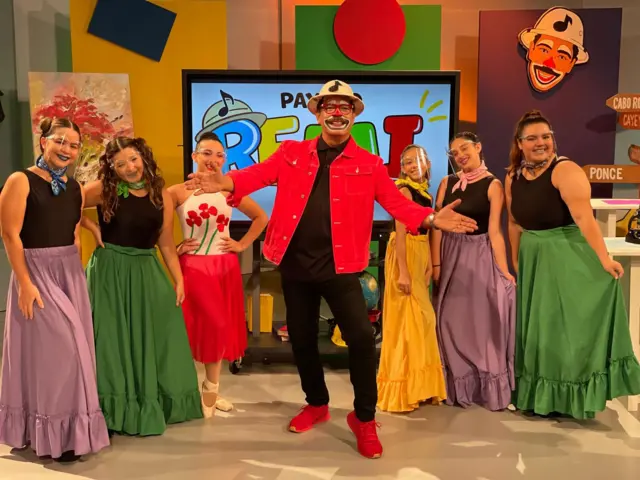 Imagen del payaso Remi en su programa de televisión en Puerto Rico.