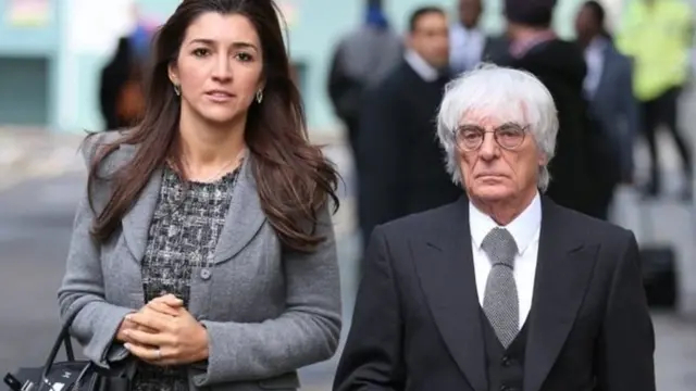 Fabiana Flosi y Bernie Ecclestone