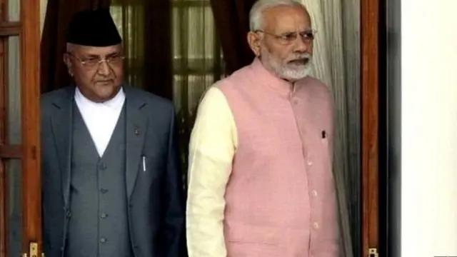 કેપી શર્મા ઑલી અને નરેન્દ્ર મોદી