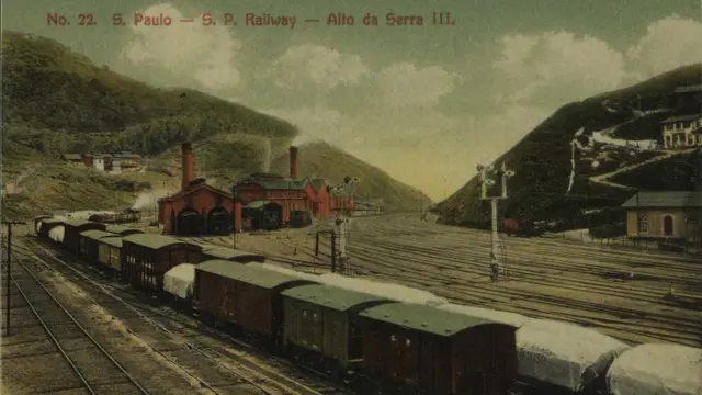 Fototoro casino1911 mostra estação Alto da Serra III da São Paulo Railway