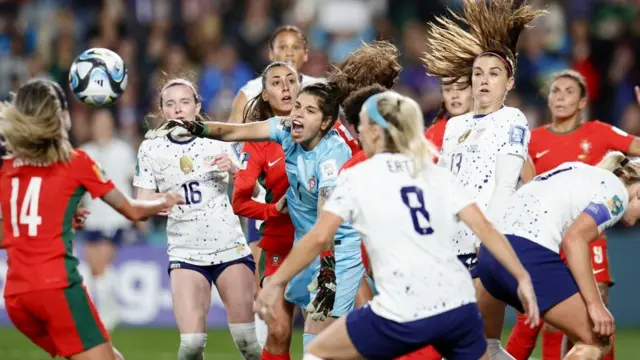 USA against Portugal at the Women's World Cup