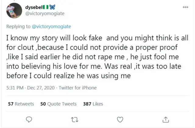 Awọn ẹsun ti Victory Omogiate fi kan Cute Abiola