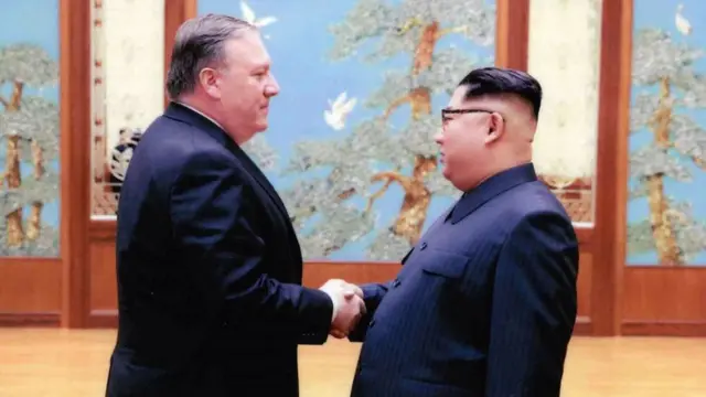 માઇક પોમ્પિયો અને કિમ જોંગ ઉન મુલાકાત
