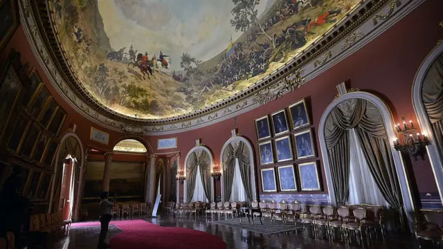Salón Elíptico del palacio legislativo en Caracas, Venezuela.