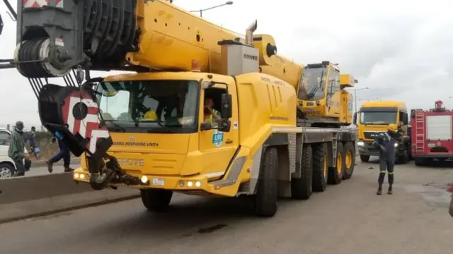 Aworan ọkọ agbepo to ṣubu danu