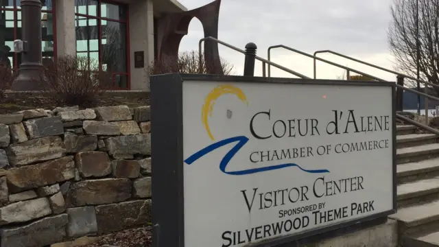 Cámara de comercio de Coeur d'Alene (Foto: Beatriz Díez/BBC Mundo)