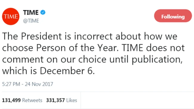 تغريدة التايم