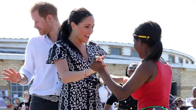Prince Harry and Meghan join a dancer