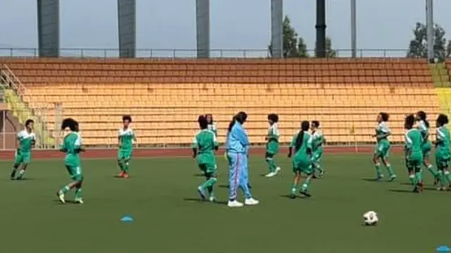 ኣባላት ሃገራዊት ጋንታ ኤርትራ ደቂ ኣንስትዮ ትሕቲ 20 ዓመት ኣብ እዋን ልምምድ 16 ነሓሰ 2021 ኣብ ኣዲስ ኣበባ