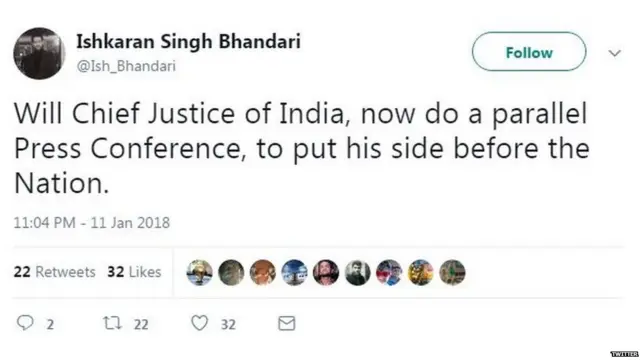 ઇશકરન ભંડારીનું ટ્વીટ