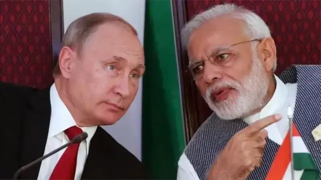 વ્લાદિમીર પુતિન અને નરેન્દ્ર મોદી