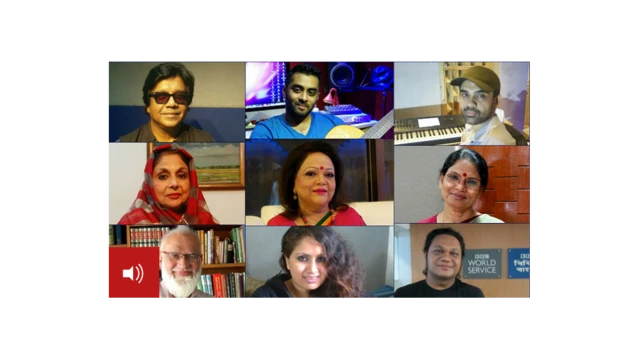বিবিসির সাথে গান-গল্প অনুষ্ঠানে অংশ নেয়া শিল্পীদের কয়েকজন।