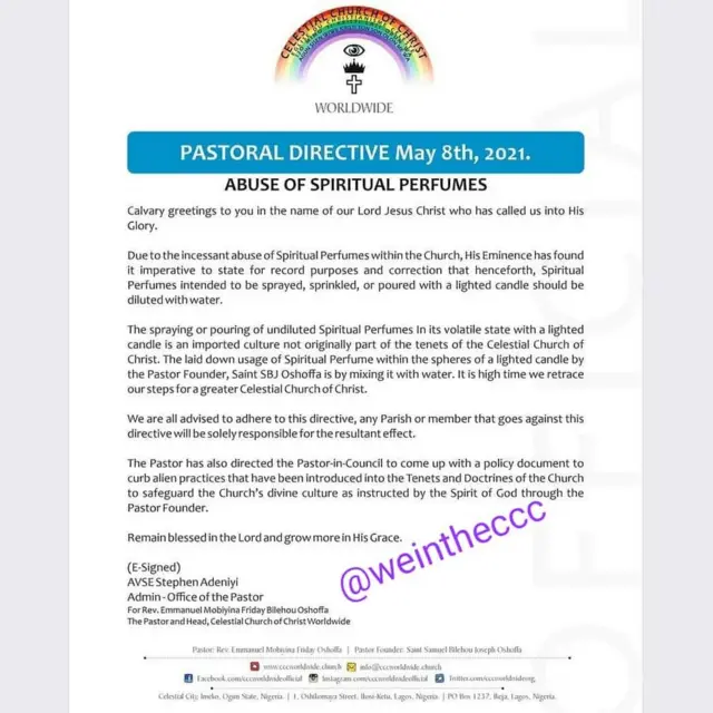 "Kayode Badru death": [Celestial Church on how candle burn Nigerian socialite]