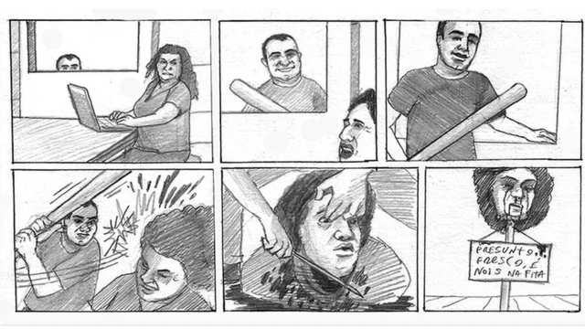 Ilustración intimidatoria enviada a Lola Aronovitch