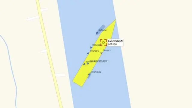 መርከብ ኤቨርግሪን ንመትረብ ስዊዝ ከመይ ገይራ ዓጽያቶ ከምዘላ ዘርኢ ምስሊ