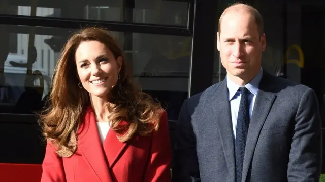 Britain"s Prince William and Catherine, Duchess of Cambridge visit the launch of the Hold Still campaign at Waterloo Station