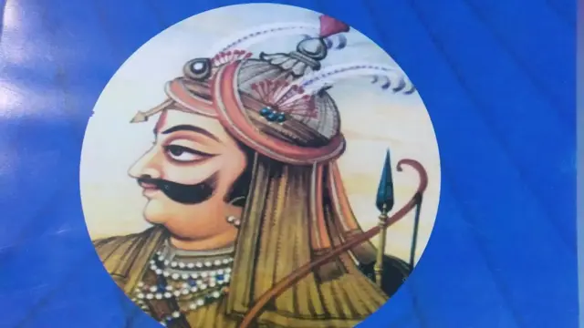 किताब के कवर पर महाराणा प्रताप