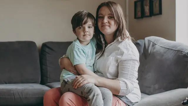 Kayleigh Powell, pictured with her son, Finlay,