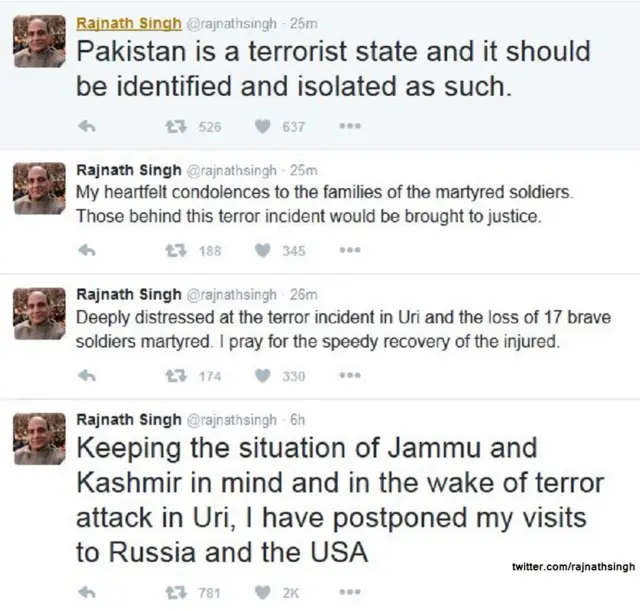 राजनाथ सिंह ट्वीट