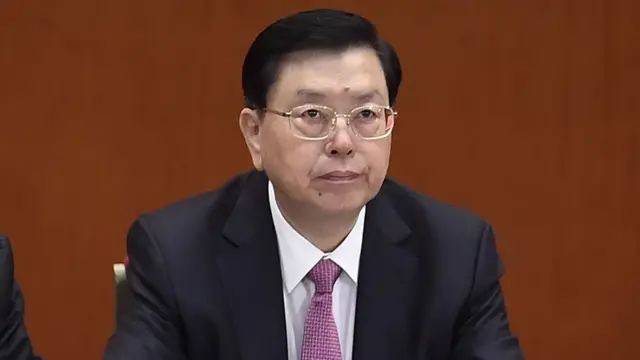 张德江于中共十九大开幕式上(18/10/2017)