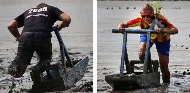 Takmičari Olimpijskih igara u blatu u nemačkom gradu Brunsbitelu