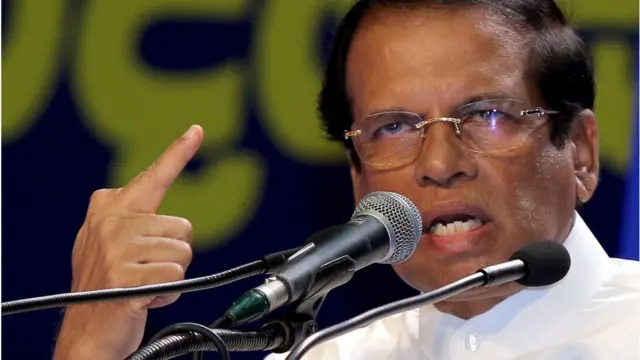 প্রেসিডেন্ট মাইথ্রিপালা সিরিসেনা।