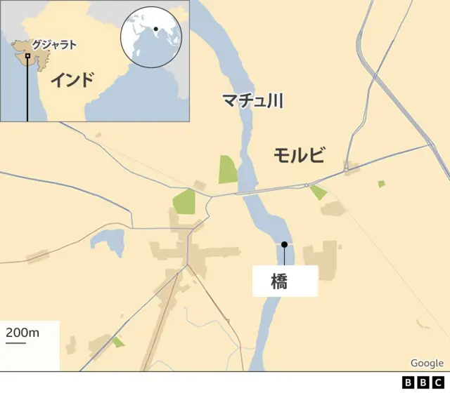 事故現場の地図