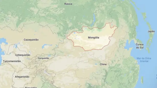 Mapa da Mongólia