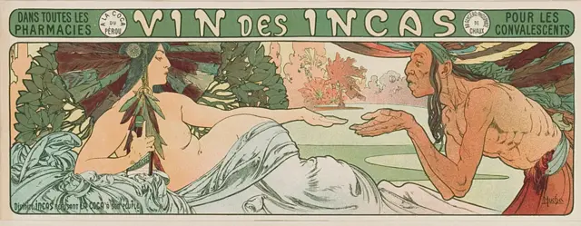 "En todas las farmacias.. con coca de Perú... Vino de Incas... para los convalecientes", dice esta propaganda.