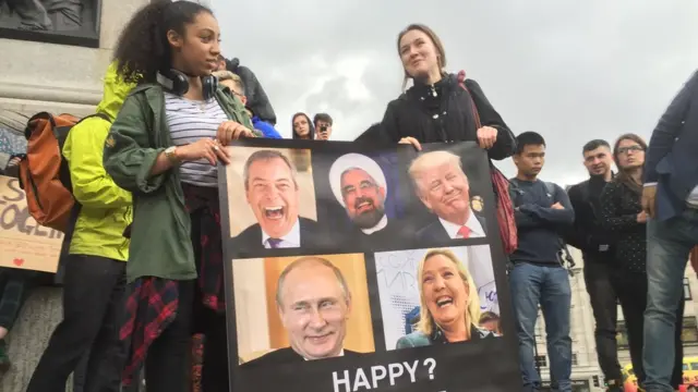 Митинг против "брексита" на Трафальгарской площади в Лондоне