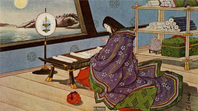日本文学家紫式部的长篇小说《源氏物语》被认为是世界上第一部现代小说。这部小说创造了复杂的人物形象，并用讽刺的手法描写日本上层社会生活（Credit：Alamy）
