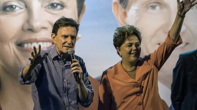 Elcalde de Río de Janeiro, Marcelo Crivell, con Dilma Rousseff