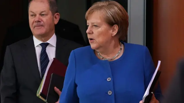 Ангела Меркель и Олаф Шольц