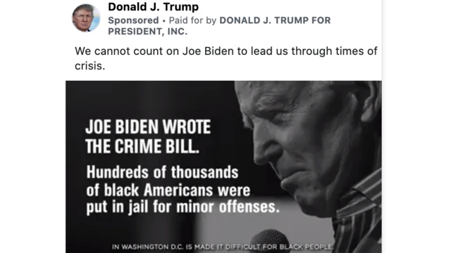 Trump advert run on Sunday