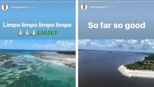 Montagemjogos adultos onlinepostagens do Ibama na Bahia, Rodrigo Alves,jogos adultos onlineque ele afirma que praias da região estão limpas