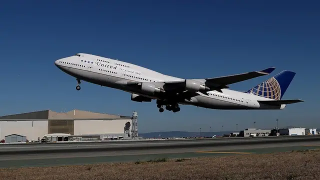 યુનાઈટેડ એરલાઈન્સનું પ્લેન.