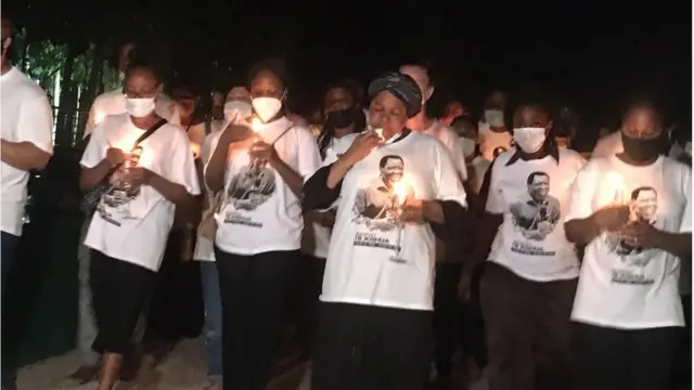 "Prophet TB Joshua burial": Evelyn Joshua lead 'funeral candlelight procession' by [Synagogue Church, Emmanuel TV]