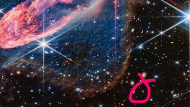 Question mark in space