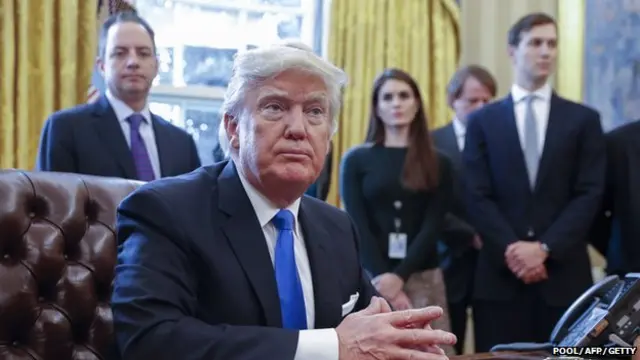 President Donald Trump and im close advisers