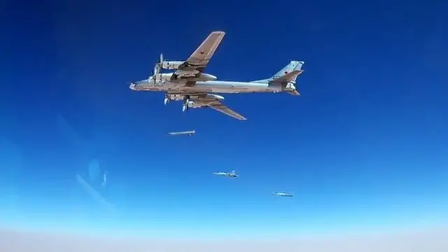 Aviões russos em ação na Síria