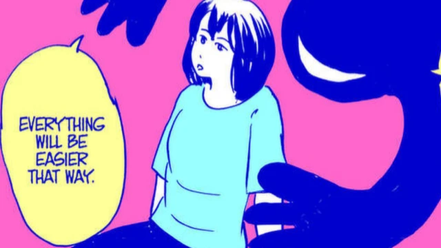 Scene of Diary of My Daily Failures in which Kobayashi is "haunted" by dark thoughts