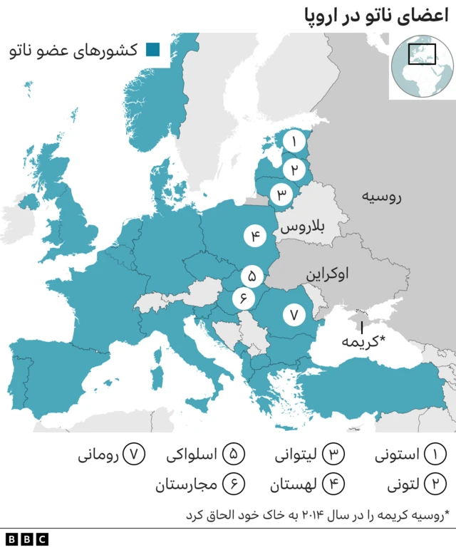 کشورهای عضو ناتو در اروپای شرقی