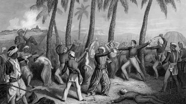 1857ના યુદ્ધમાં ઝાંસીમં થયેલા યુદ્ધની તસવીર