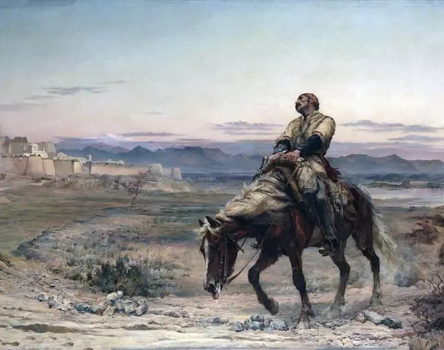 نقاشی اثر الیزابت تمپسون در۱۳ جنوری ۱۸۴۲