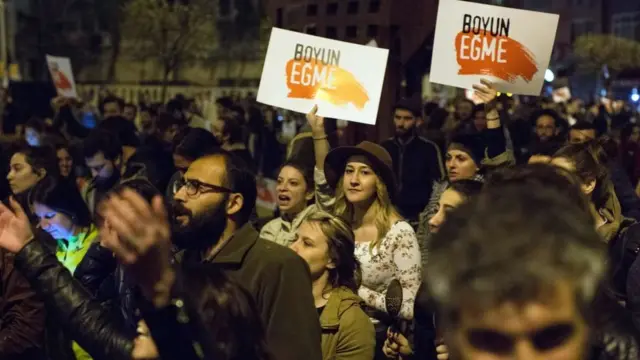 İstanbul'daki protestolardaki protestolardan bir kare