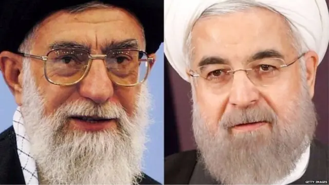 ਸੁਪਰੀਮ ਲੀਡਰ ਅਯਾਤੁੱਲਹਾ ਖੁਮੈਨੀ ਅਤੇ ਹਸਨ ਰੂਹਾਨੀ