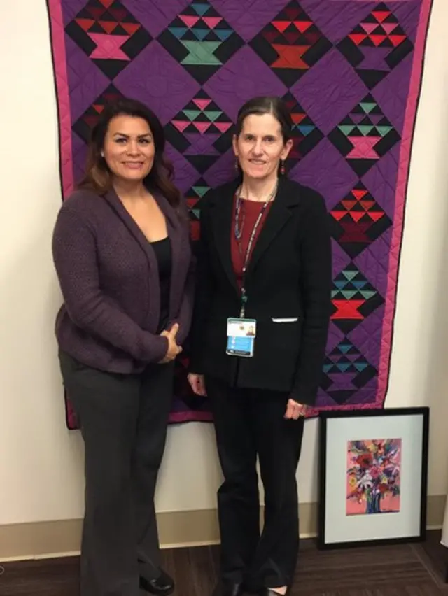 Lisa Rico y Dana Kant, centro médico Natividad, Salinas, California