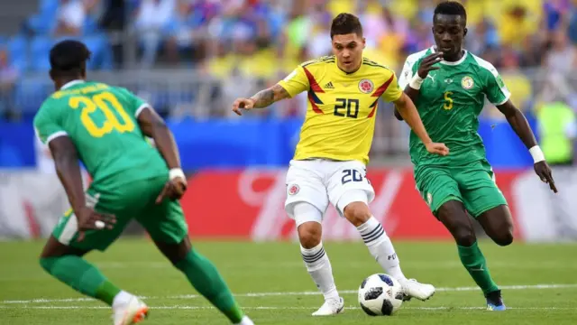Quintero y el resto de Colombia está sufriendo por la presión de Senegal.