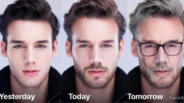 Обличчя різного віку одного чоловіка, створені Face App